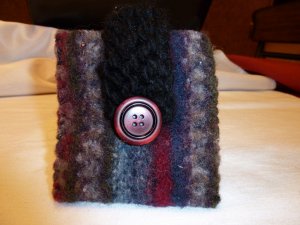 Felted Stripe Smart Phone Pouch