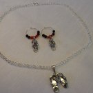 Flip Flop Necklace and Earrings