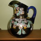 Vintage Northwood Carnival Glass Pitcher Enameled Cherries