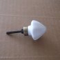 (6) White drawer knobs drawer pulls umbrella shaped