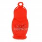 Enameled russian nesting doll charm in red