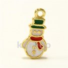 Snowman with red scarf charm