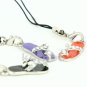 Flip flop charm - with detachable mobile phone strap
