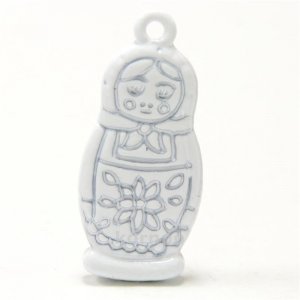Enameled russian nesting doll charm