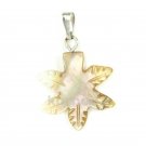 Palm tree charm in two tone shell