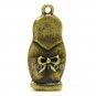 Russian nesting doll charm in bronze
