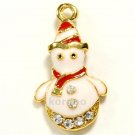 Snowman charm with rhinestones