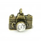 Bronze Lomo Camera Rhinestone Lens Charm