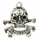 Pirate Skull with Crossbones Charm or Pendant
