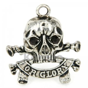 Pirate Skull with Crossbones Charm or Pendant