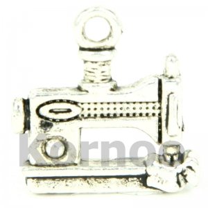 Silver Sewing Machine Charm