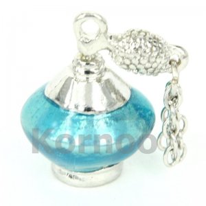Lovely 3D Silver Perfume Atomizer Charm