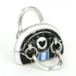3D Enamel Black Sporty Handbag Charm