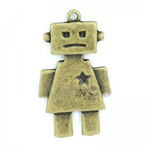 Big Robot with Star Heart Charm