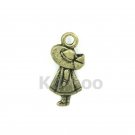 Bronze Little Girl Charm