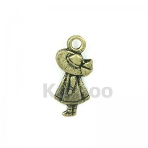 Bronze Little Girl Charm