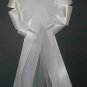 WHITE Floral Satin Florist Ready Wedding Pew Bows