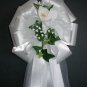 WHITE LILY Pew Bows - Wedding Decorations