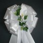 White Calla Lily Pew Bows