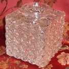 Vintage Square Lighting Globe, Fabulous Pattern Pressed Glass