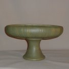 Vintage McCoy Pottery Floraline Pedestal Planter in Matte Green