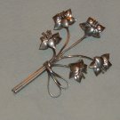Vintage Lang Sterling Brooch Floral Spray
