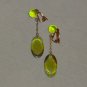 Vintage Earrings - Lucite Dangles in Green - Ultra Mod!