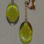 Vintage Earrings - Lucite Dangles in Green - Ultra Mod!