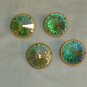 Vintage Rivoli Cut Rhinestone Buttons - Four Pieces