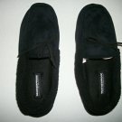 Mens Black Sherpa Trim Memory Foam Slippers By Weatherproof Size Medium