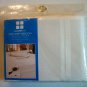 Essential Home Satin Stripe White/Off-White Fabric Tablecloth 52 X 70  Inches