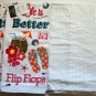 Three Spring & Summer Theme Colorful Flour Sack Towels