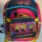 Multicolor Bust A Minion Back Pack With Lunch Bag