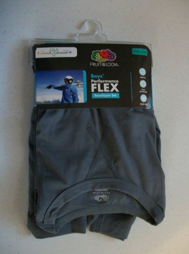 Boys Gray Performance Flex Thermal Underwear Set Size Extra Large XL (14/16)