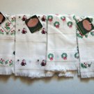 Four Pretty Sets Of Small Christmas Holiday Towels