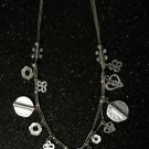 Silver / Pewter Tone Fashion Necklace With Charms