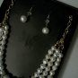 Gift Box Set Synthetic Pearl Drop Earrings Necklace Set