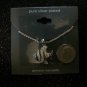 Pretty Silver Plated Genuine Marcasite Fish Pendant Necklace