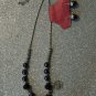 Chic Purple Beaded & Silver Earring Adjustable Necklace Set