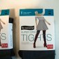 Two  Pairs No Nonsense Gray (Grey) Opaque Tights Size Medium