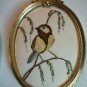 Two Vintage Hand Needlework Plagues Featuring Birds By Cathy Needlecraft