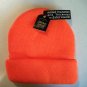 Mens Orange Beanie Fall Winter Hat