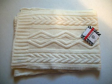 Womens Ivory Color Fall Winter Scarf By Isotoner