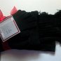 Three Piece Womens Covington Black Fringe Scarf, Hat & Glove Set
