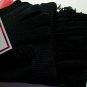 Three Piece Womens Covington Black Fringe Scarf, Hat & Glove Set