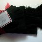Three Piece Womens Covington Black Fringe Scarf, Hat & Glove Set