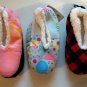 Three Pairs Of Multicolor Fleece Lined Slipper Socks Size Small