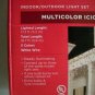 Two Boxes Holiday Christmas Multicolor Icicle Lights White Wire 200 Per Box