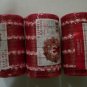 Three Red & White Premium Mesh Ribbons For Craft Projects
