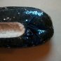 Womens Blue Sequins Slipper Socks S/M Small / Medium By Mixit